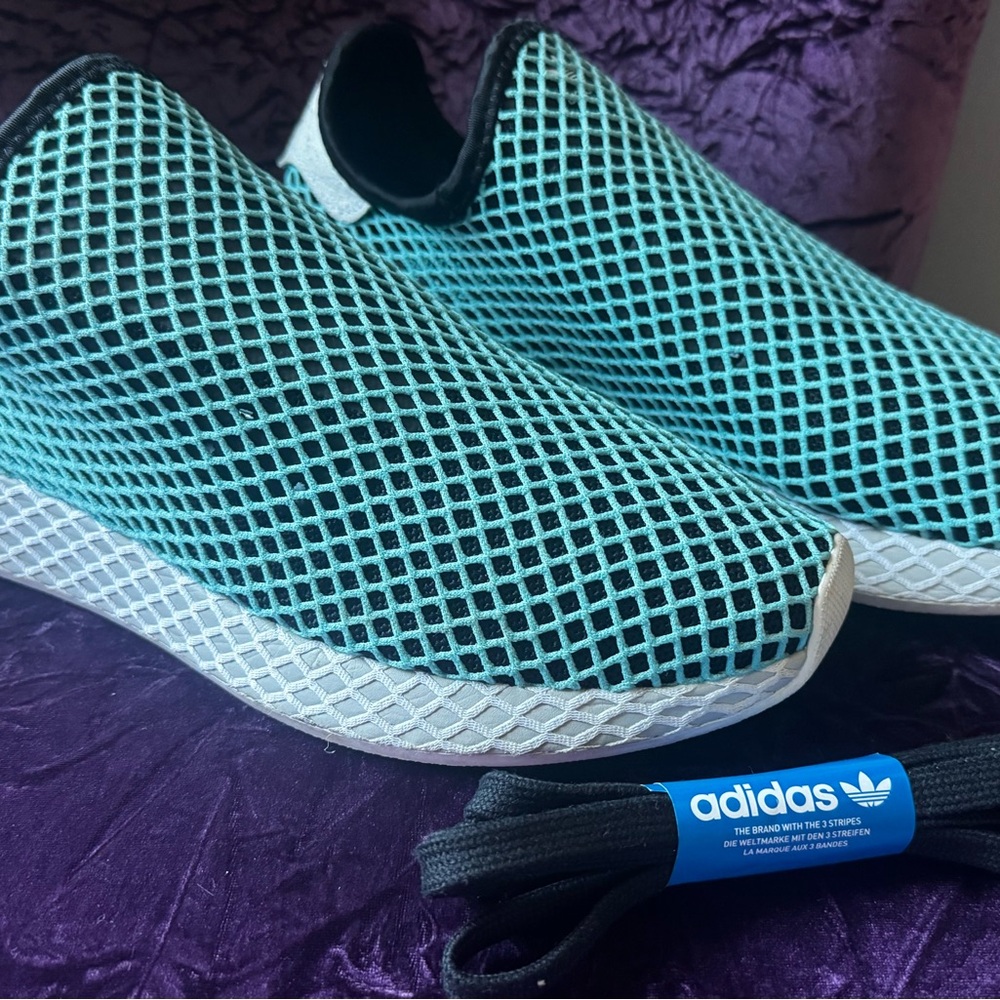 Adidas Deerupt Runner x Parley Blue Casual Shoes CQ2623 Men's Size 10